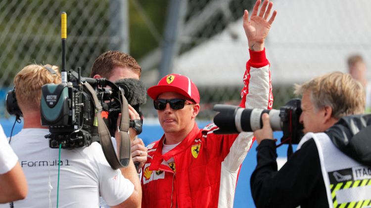 Record lap puts Ferrari's Raikkonen on pole in Italy