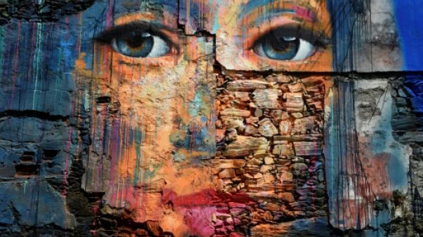 Une fresque murale à Ferrol, le 2 septembre 2018 Une fresque murale à Ferrol, le 2 septembre 2018