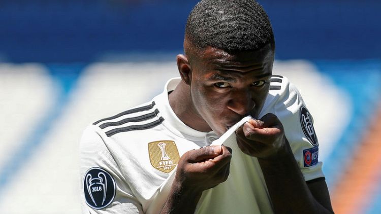 Real teenager Vinicius bitten by Atletico player in reserve derby