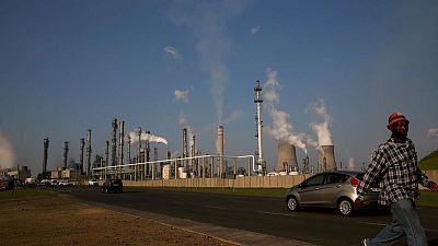 In South Africa, white Sasol workers protest against black share scheme In South Africa, white Sasol workers protest against black share scheme