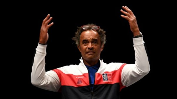 Le capitaine des Bleus Yannick Noah, le 1er février 2018 à Albertville Le capitaine des Bleus Yannick Noah, le 1er février 2018 à Albertville