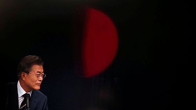 South Korea's Moon, Trump to discuss North Korea at U.N. - Blue House South Korea's Moon, Trump to discuss North Korea at U.N. - Blue House