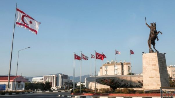 Photo d'une place de Nicosie, à Chypre-Nord, prise le 31 août 2018 Photo d'une place de Nicosie, à Chypre-Nord, prise le 31 août 2018