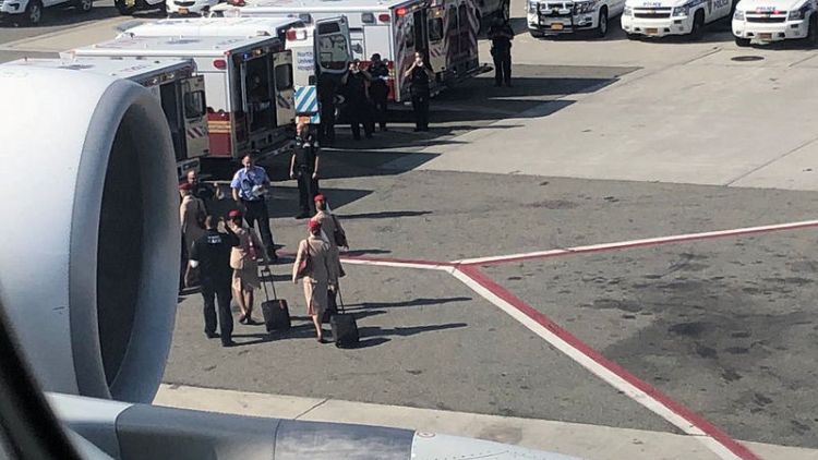 Ten aboard Dubai flight hospitalised in New York after falling ill