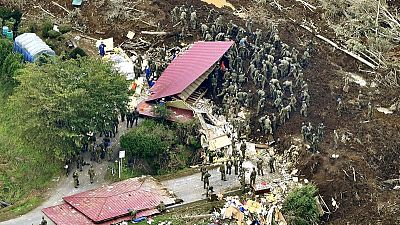 Rescuers with dogs search for survivors after deadly Hokkaido quake Rescuers with dogs search for survivors after deadly Hokkaido quake
