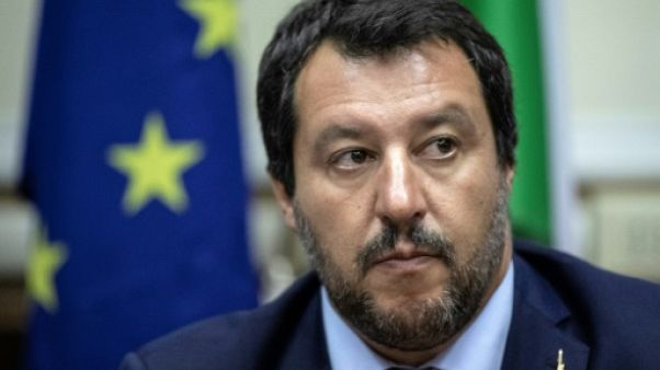 Le ministre italien de l'Intérieur Matteo Salvini à Milan le 28 août 2018 Le ministre italien de l'Intérieur Matteo Salvini à Milan le 28 août 2018