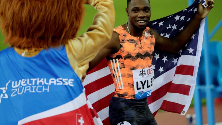 U.S. sprinter Lyles helps Americas win Continental Cup