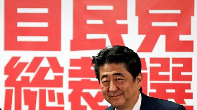 Japan's Abe aims for constitution change in bid for extended term Japan's Abe aims for constitution change in bid for extended term