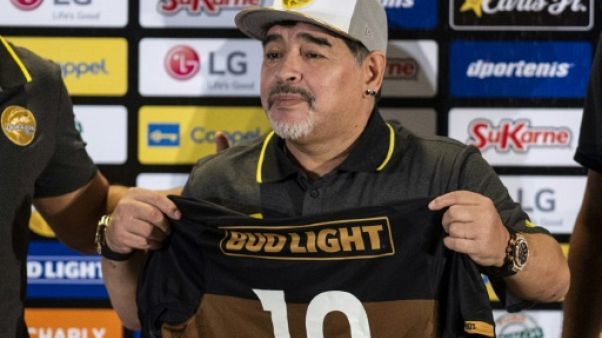 Diego Maradona le 10 septembre 2018 à Culiacan. Diego Maradona le 10 septembre 2018 à Culiacan.
