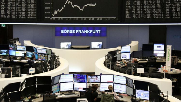 European shares seek to extend bounce but trade woes weigh