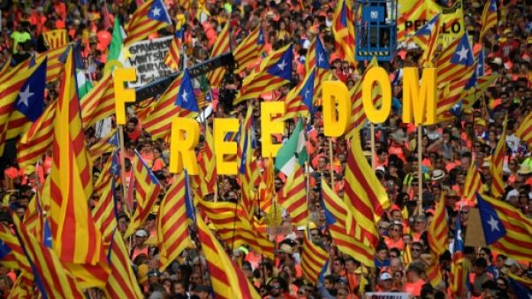 A Barcelone, un million de Catalans montrent leur force A Barcelone, un million de Catalans montrent leur force