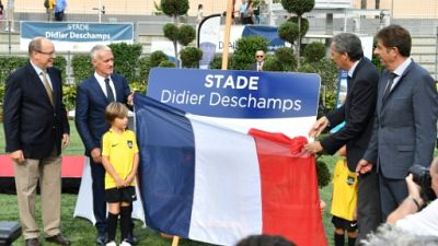 Didier Deschamps inaugure le stade de Cap d'Ail à son nom