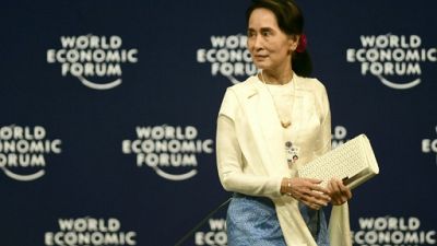 La dirigeante birmane Aung San Suu Kyi à Hanoï le 13 septembre 2018.