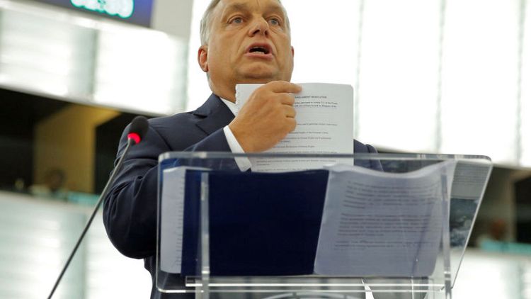 Hungary's Orban bets on growing anti-immigrant tide in latest EU standoff