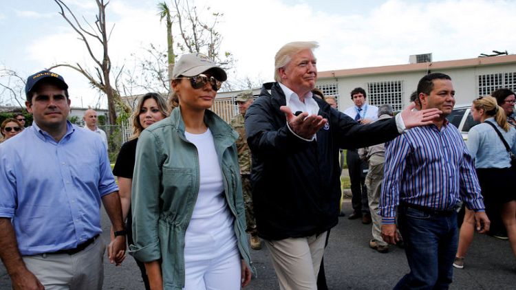 Trump disputes Puerto Rico storm death toll, blames Democrats
