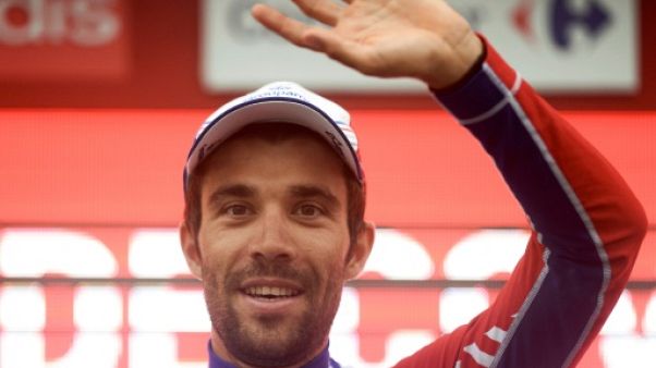 Thibaut Pinot lors de la 15e étape du Tour d'Espagne le 9 septembre 2018 Thibaut Pinot lors de la 15e étape du Tour d'Espagne le 9 septembre 2018