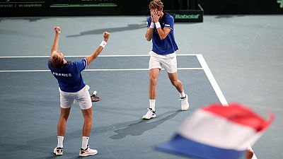 Champions France back in Davis Cup final with win over Spain Champions France back in Davis Cup final with win over Spain