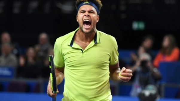 Jo-Wilfried Tsonga, lors du Tournoi de Montpellier, le 9 février 2018 Jo-Wilfried Tsonga, lors du Tournoi de Montpellier, le 9 février 2018