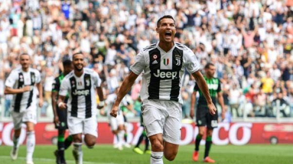 Italie: premier but de Cristiano Ronaldo avec la Juventus Turin Italie: premier but de Cristiano Ronaldo avec la Juventus Turin