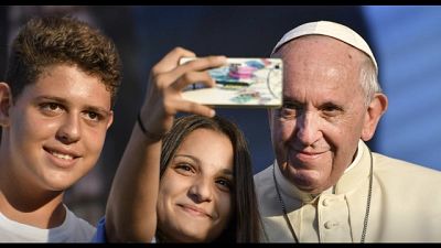 Papa: selfie con Alessia e Gabriele