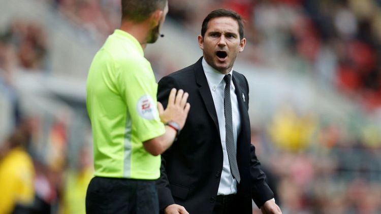 Derby boss Lampard hit with FA charge after sending off