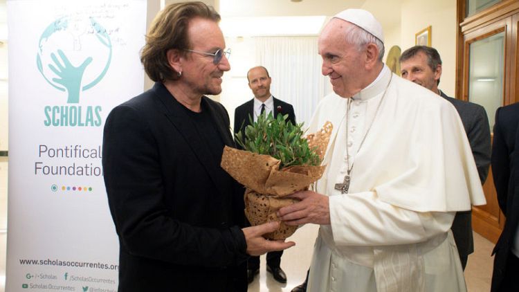 U2's Bono and Pope discuss Irish sexual abuse crisis