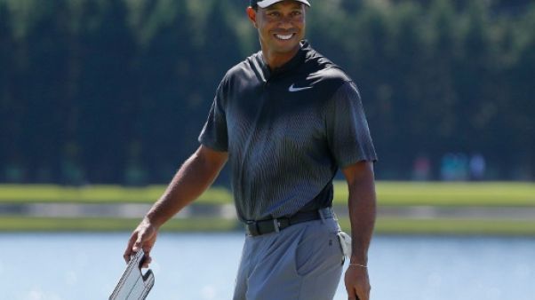 Tiger Woods à l'échauffement lors du Tour Championship le 19 septembre 2018 Tiger Woods à l'échauffement lors du Tour Championship le 19 septembre 2018