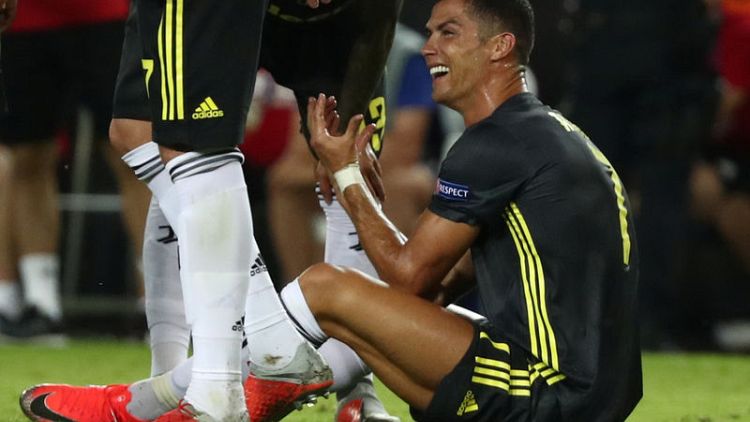 Juve's Ronaldo sent off against Valencia