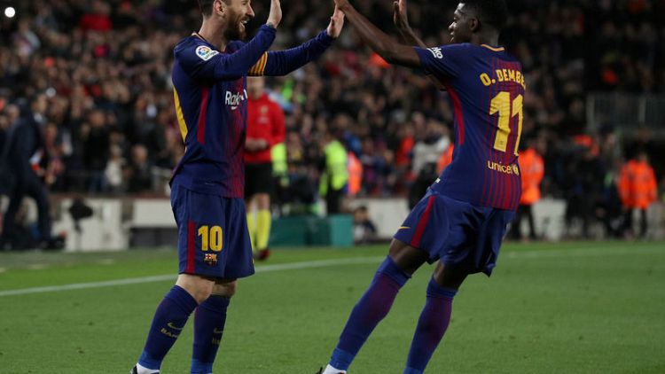 Dembele, Messi partnership fuelling Barca goal rush