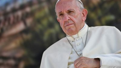 Le pape François, le 15 septembre 2018 à Palerme, en Sicile