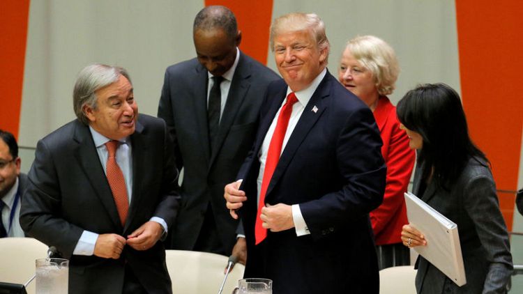 At U.N. podium, Trump to tout protecting U.S. sovereignty