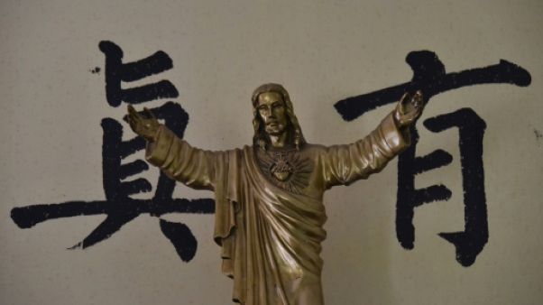Une statue de Jésus dans la cathédrale de Jiaozuo le 13 août 2018 Une statue de Jésus dans la cathédrale de Jiaozuo le 13 août 2018