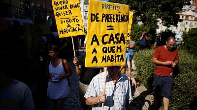 Protesters denounce gentrification in Lisbon as housing prices soar Protesters denounce gentrification in Lisbon as housing prices soar