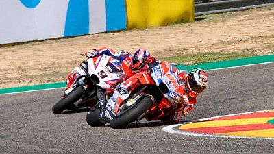 Moto:Aragon,Ducati Lorenzo subito fuori