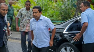 Le président des Maldives Abdulla Yameen, le 23 septembre 2018 à Malé
