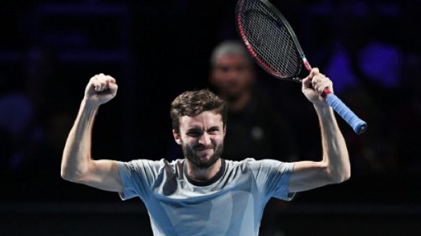 Gilles Simon, vainqueur du Moselle Open, à Metz, le 23 septembre 2018 Gilles Simon, vainqueur du Moselle Open, à Metz, le 23 septembre 2018