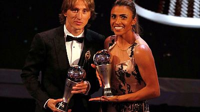 Modric, Marta win Best FIFA player 2018 awards Modric, Marta win Best FIFA player 2018 awards