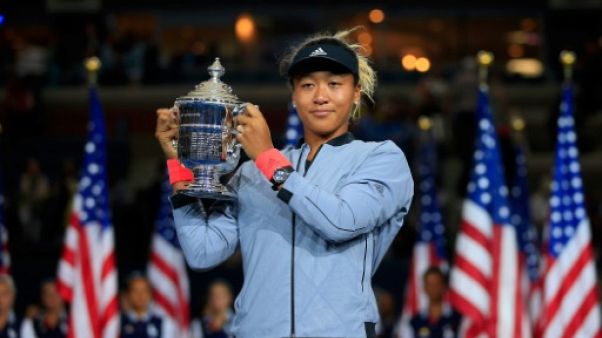 Naomi Osaka savoure son sacre à l'US Open, le 8 septembre 2018 à New York Naomi Osaka savoure son sacre à l'US Open, le 8 septembre 2018 à New York