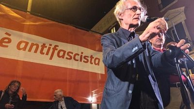 Canfora a manifestazione antifascista Canfora a manifestazione antifascista