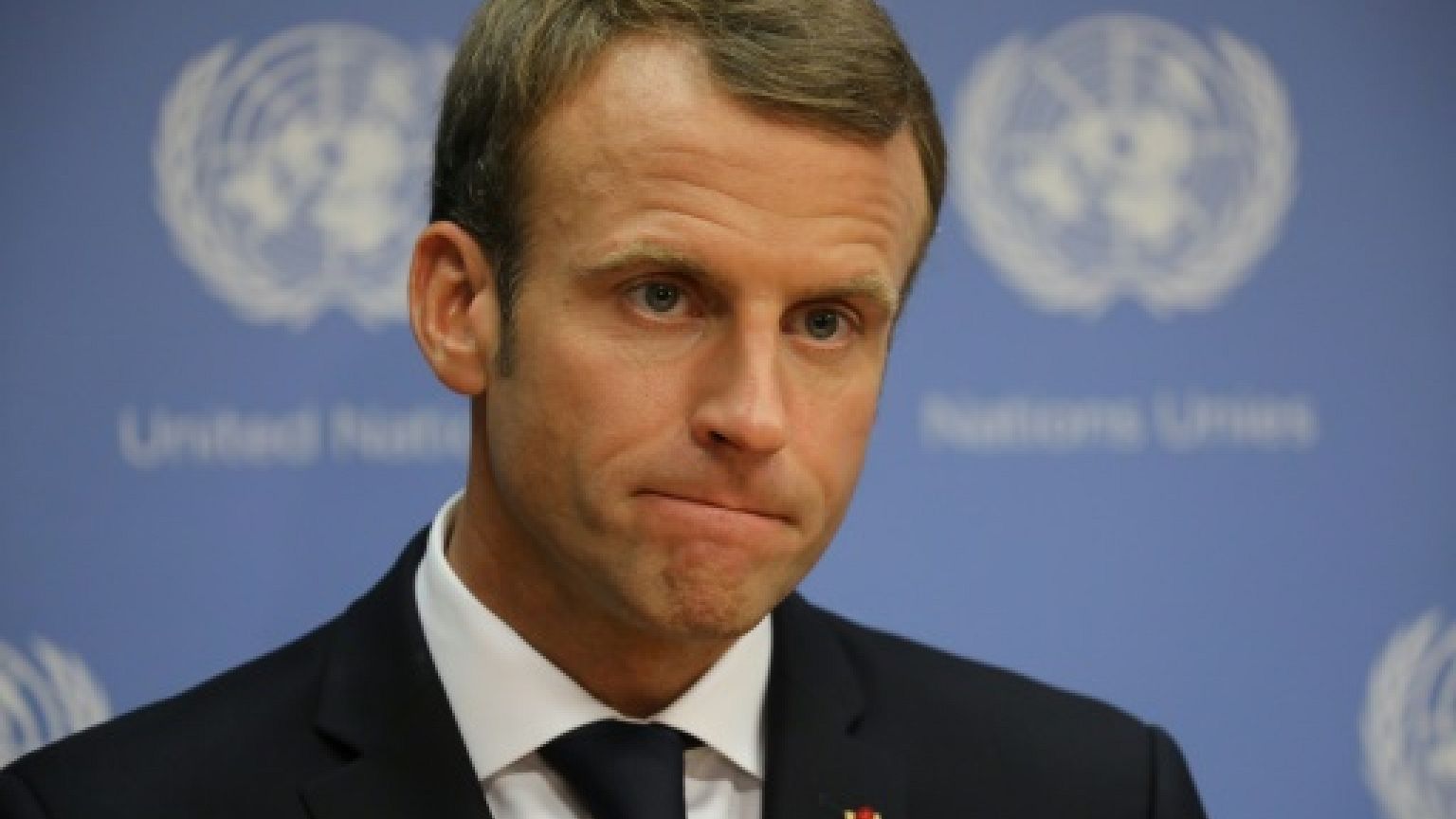 Le président Emmanuel Macron à l'ONU à New York, le 25 septembre 2018