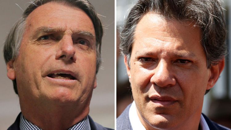 Brazil opinion poll shows Bolsonaro leads Haddad by 6 points