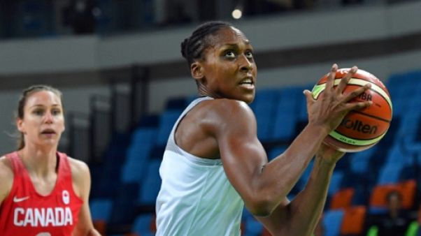 La Française Sandrine Gruda lors des JO de Rio, le 16 août 2016 La Française Sandrine Gruda lors des JO de Rio, le 16 août 2016