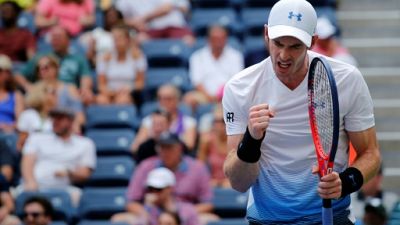 Le Britannique Andy Murray lors de l'US Open, le 27 août 2018