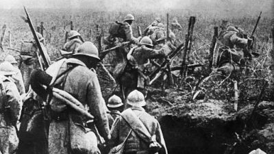 Des soldats français en novembre 1916 à Verdun