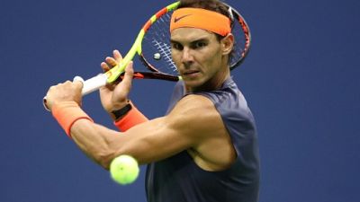 L'Espagnol Rafaël Nadal en demi finale de l'US Open le 7 septembre 2018