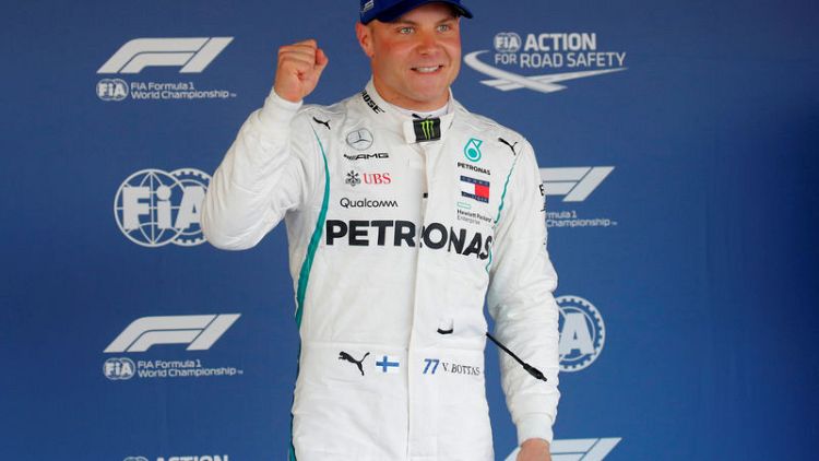 Motor racing - Mercedes weighing up team orders after Bottas pole