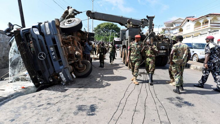 Sierra Leone military truck flips over, killing 13