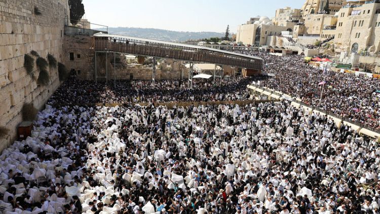Ultra-Orthodox Jews celebrate Simchat Torah holiday in Jerusalem