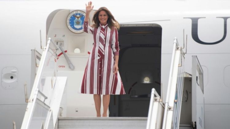 Melania Trump arrive au Ghana pour son premier voyage en Afrique 