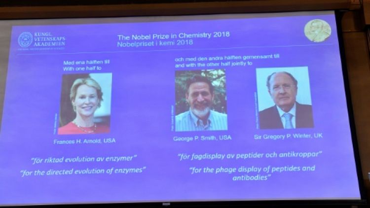 Le Nobel de chimie à deux Américains et un Britannique pour leurs travaux sur l'évolution